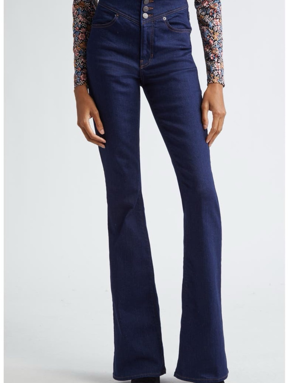 Veronica Beard Beverly High Waist Skinny Flare Jeans